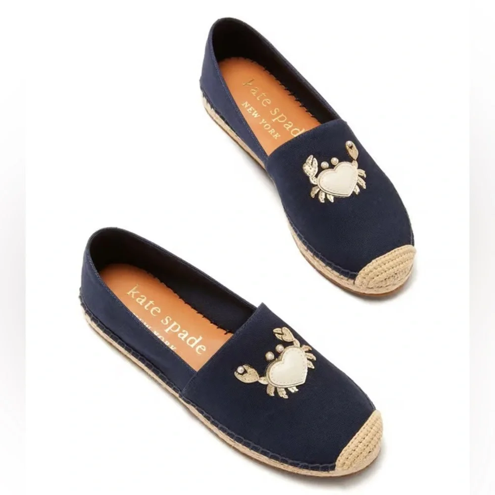 NIB Kate Spade Beach Date Espadrille Blazer Blue Crab size 8